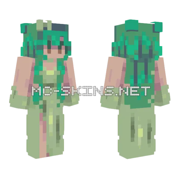 Olivine Green Skin Minecraft skin, front and back