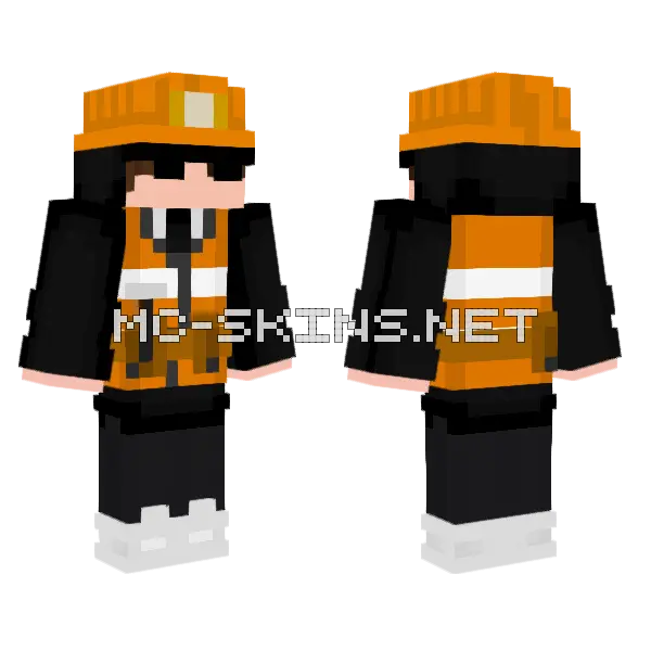 Omgamerop Constructor Minecraft skin, front and back