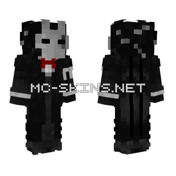 Ominous Dark Clown Minecraft skin, front and back