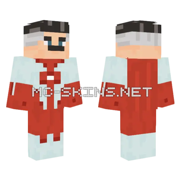 Omni Man Minecraft skin, front and back