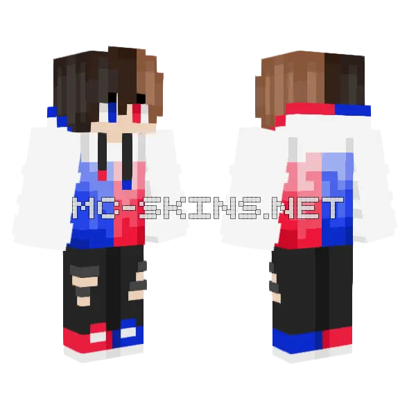 Omy Minecraft skin, front and back