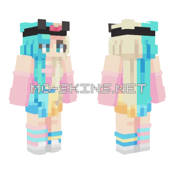 On The Way To Disney Minecraft skin, front and back