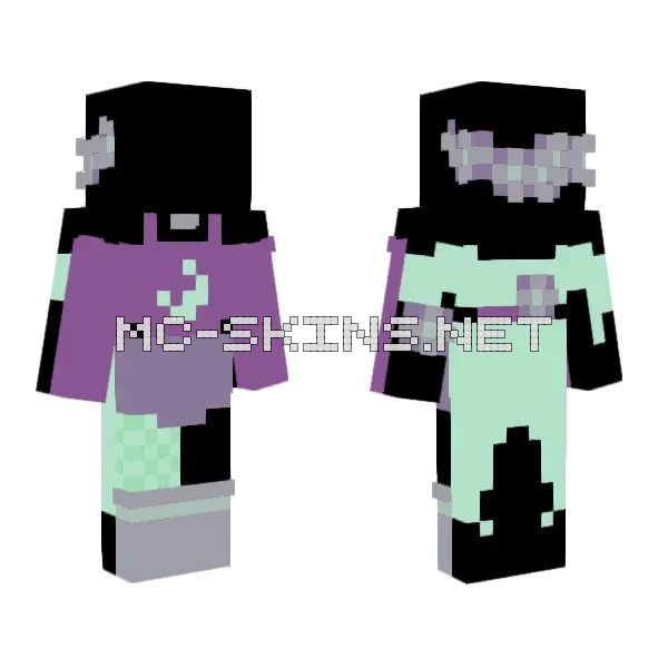 Once In A Blue Moon Raffle Minecraft skin, front and back