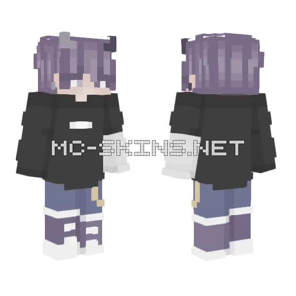 One More Game Minecraft skin, front and back