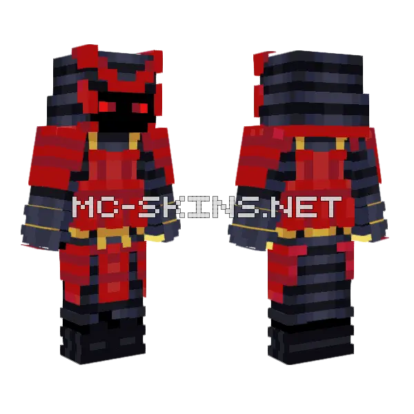 Oni Rojo Minecraft skin, front and back