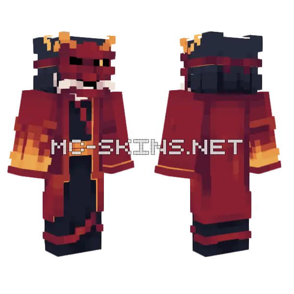Oni Samurai Minecraft skin, front and back