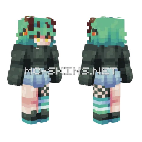 Ophelia Minecraft skin, front and back