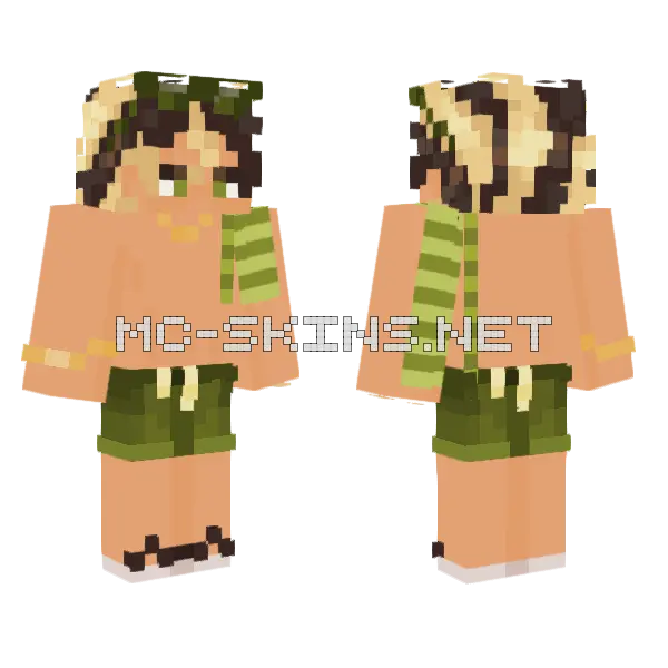 Ophi Beach Minecraft skin, front and back
