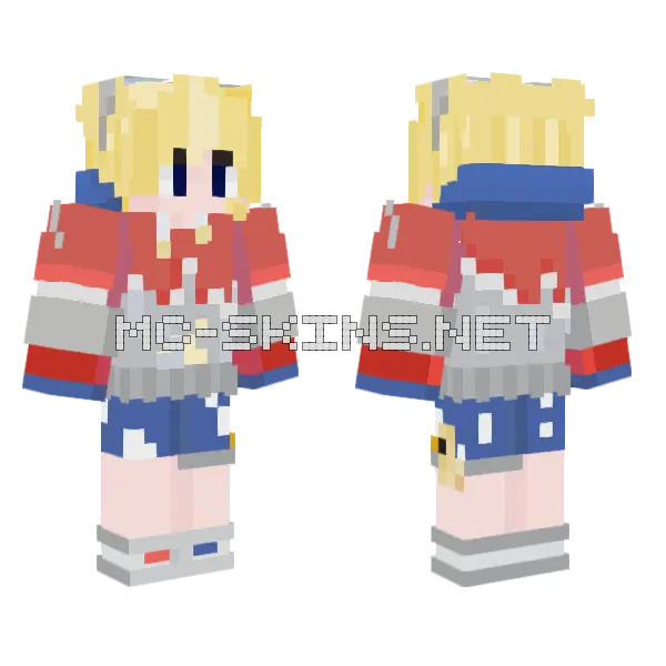 Optimus Prime Minecraft skin, front and back