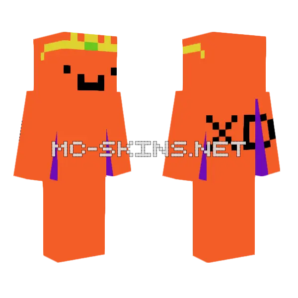 Orange Adiyan10 Skin Minecraft skin, front and back