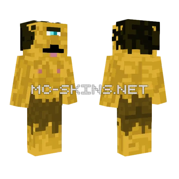 Orange Alpha Man Minecraft skin, front and back