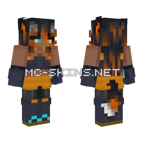 Orange and Black Dog, front and back