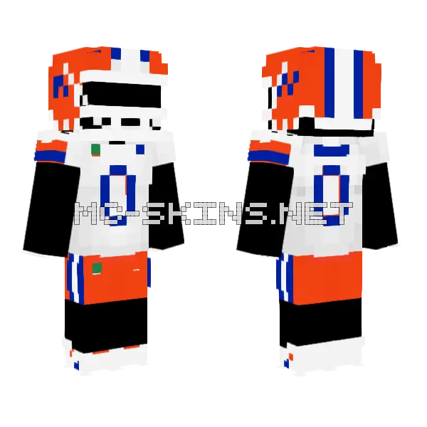 Orange and Blue Stripes, front and back