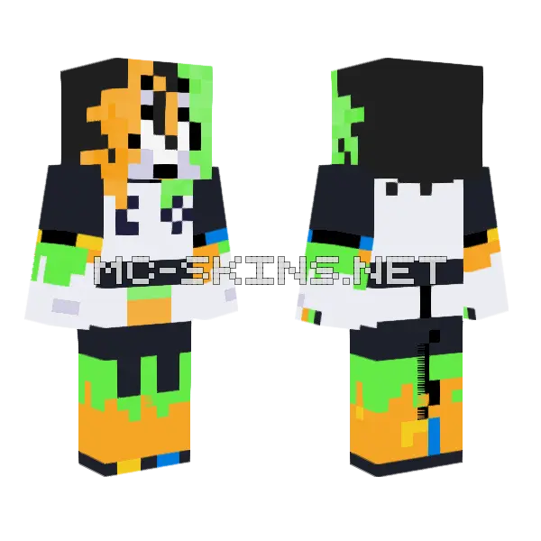 Orange and Green Blob, front and back