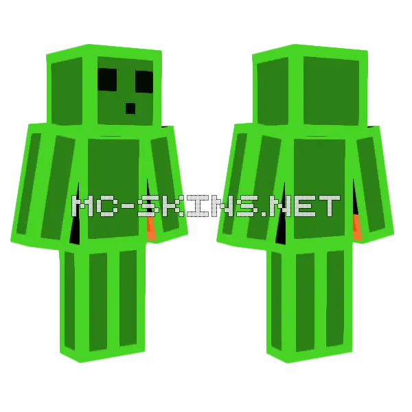 Orange and Green Slime Suit, front and back