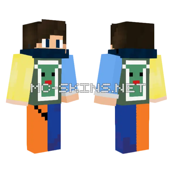 Orange and Yellow Outfit, front and back