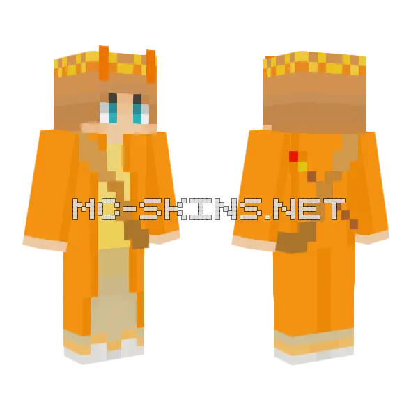 Orange Archer Boy Minecraft skin, front and back