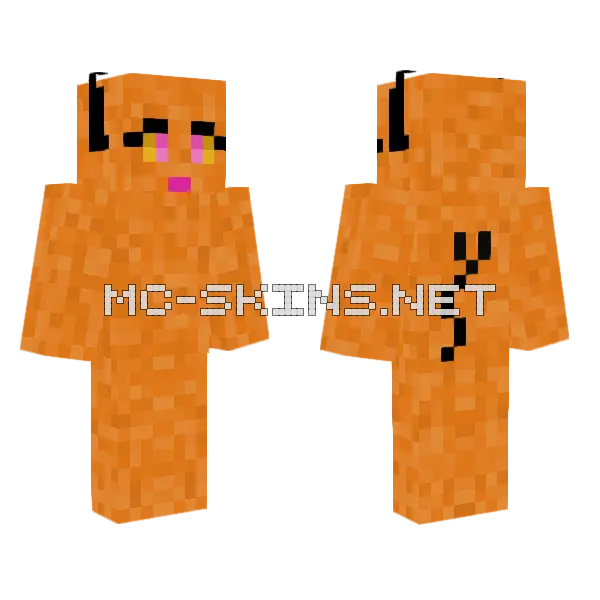 Orange Blob Monster, front and back