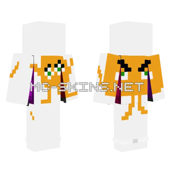Orange Block Creature, front and back