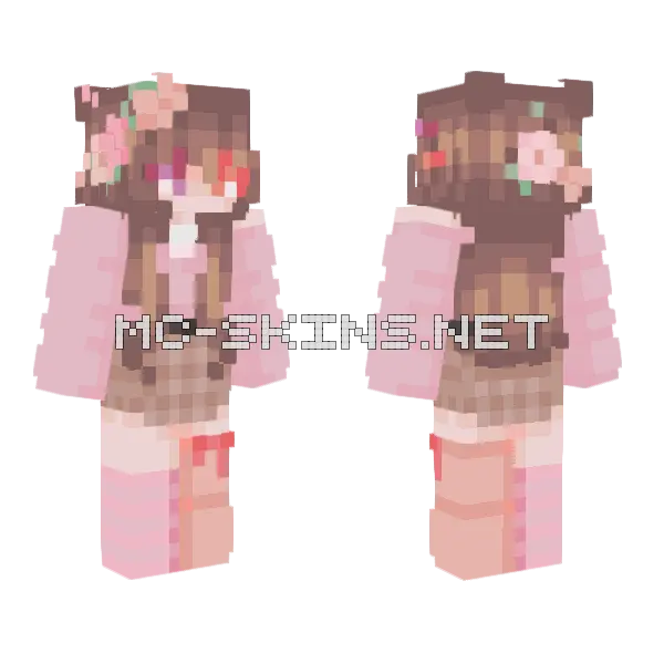 Orange Blossoms RCE Minecraft skin, front and back