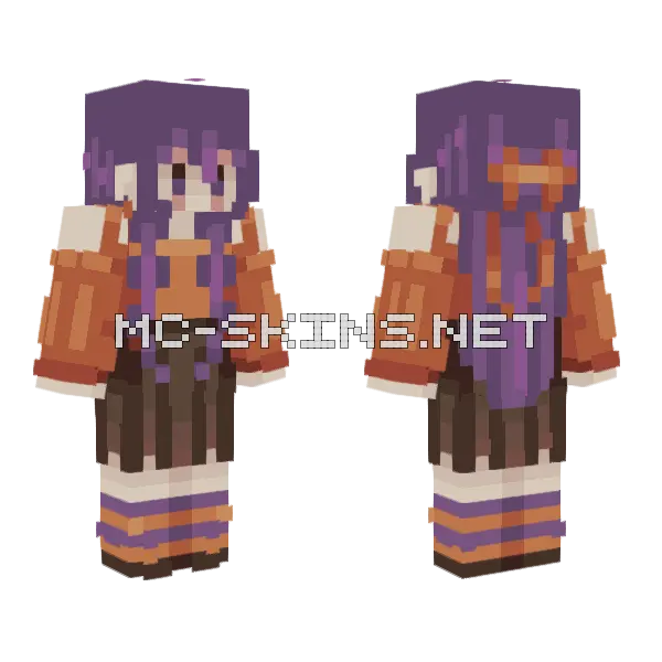 Orange Candy Minecraft skin, front and back