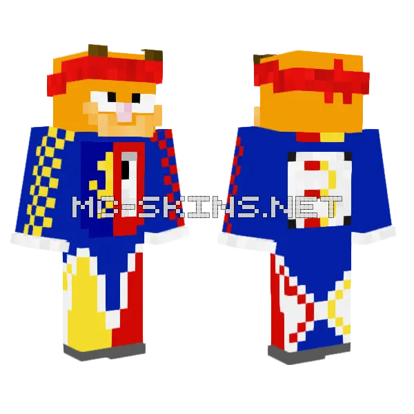 Orange Cat Boy Minecraft skin, front and back