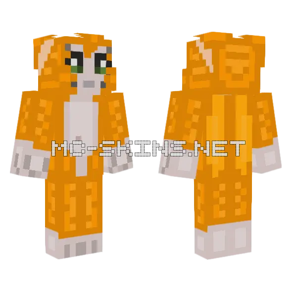 Orange Cat Character, front and back