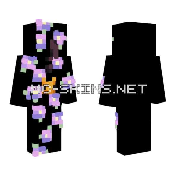 Orange Cat Outfit Minecraft skin, front and back