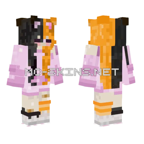 Orange Cat Pajamas, front and back