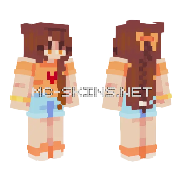 Orange Cream Soda Ce Minecraft skin, front and back