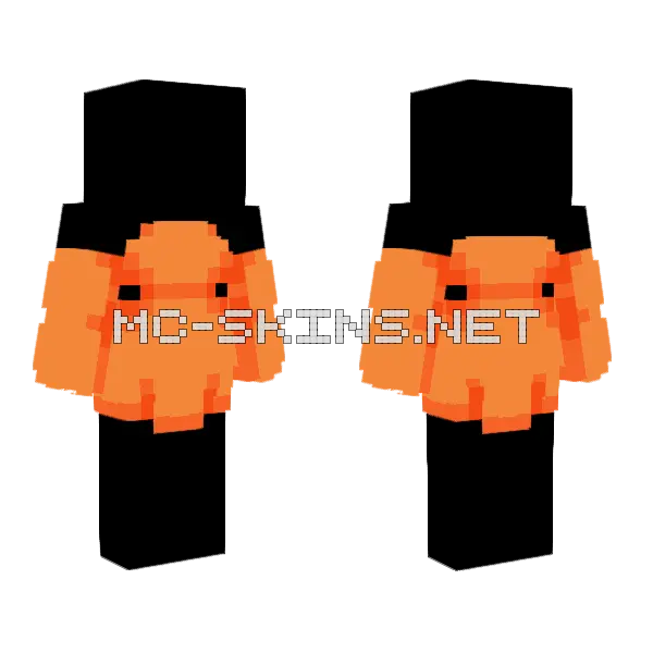 Orange Creamsicle With Sleeves Minecraft skin, front and back