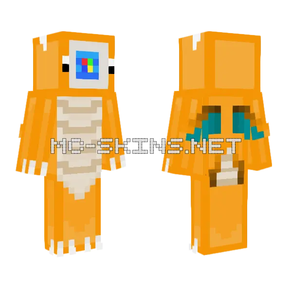 Orange Dragon Onesie, front and back