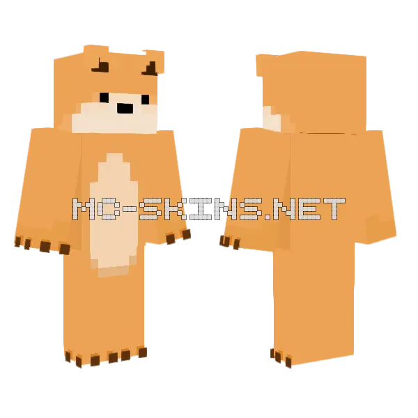 Orange Fox Fur, front and back