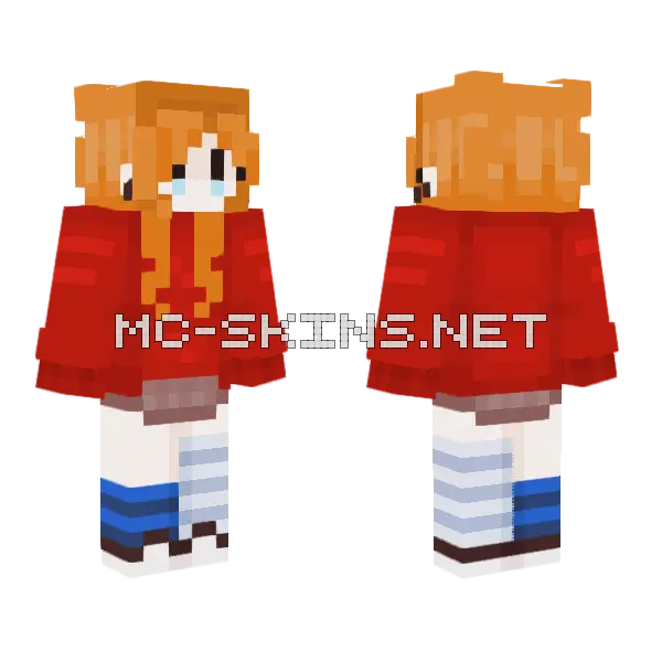 Orange Fox Hoodie, front and back