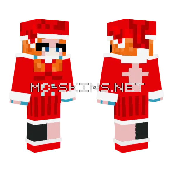Orange Hair Girl Minecraft skin, front and back