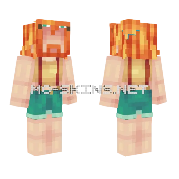 Orange Hair Girl, front and back