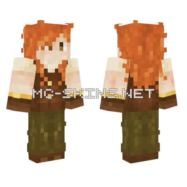 Orange Haired Girl, front and back