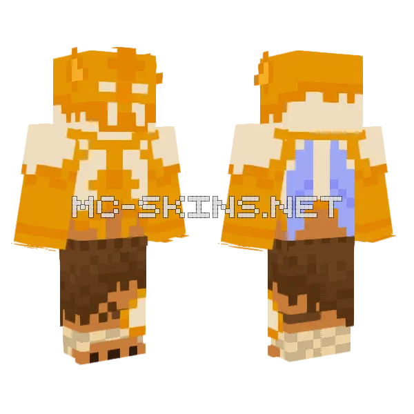 Orange Hooded Figure, front and back