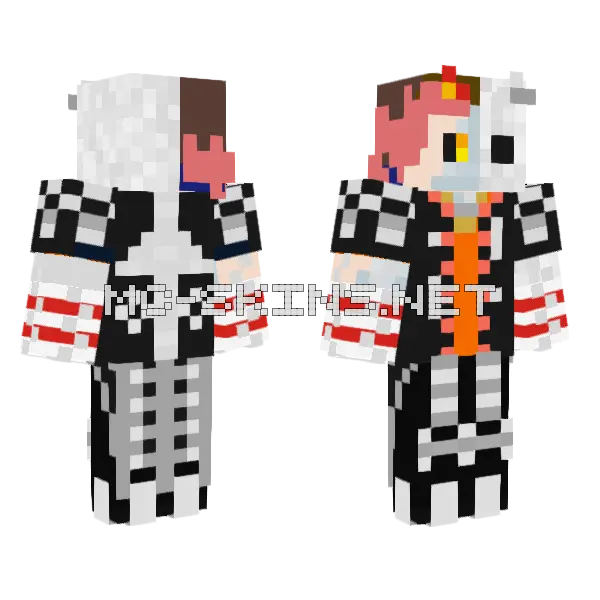 Orange Hoodie Gamer, front and back