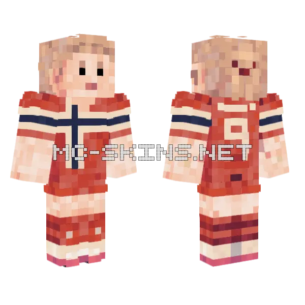 Orange Hoodie Player, front and back