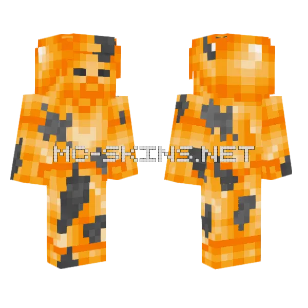 Orange Lava Suit, front and back