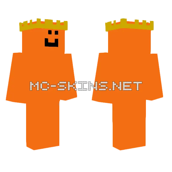Orange Man Minecraft skin, front and back
