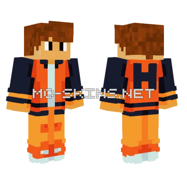 Orange Ocelots MCC Skin Minecraft skin, front and back