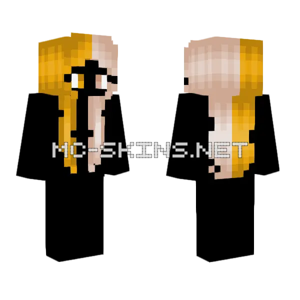 Orange Peach Smoothie Minecraft skin, front and back