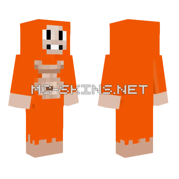 Orange Prisoner Outfit, front and back
