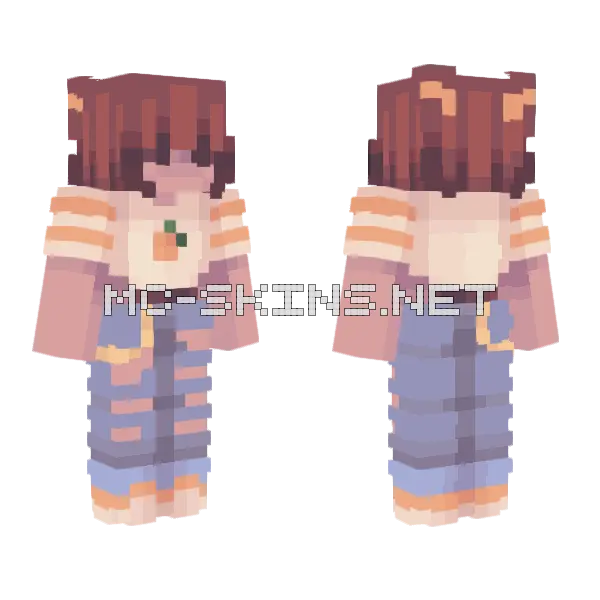 Orange Rce Minecraft skin, front and back