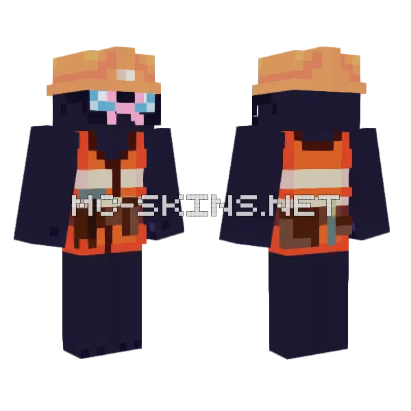 Orange Safety Vest, front and back