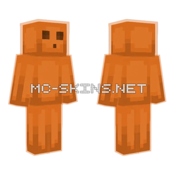 Orange Slime Hive Style Minecraft skin, front and back
