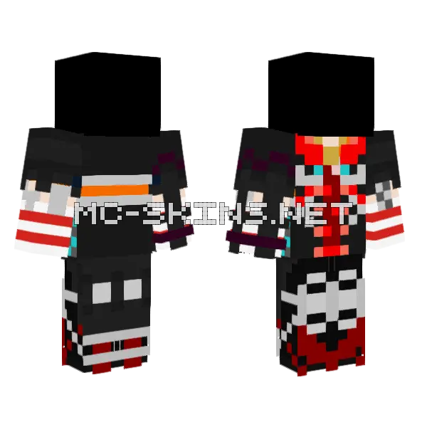 Orange Tech Armor, front and back