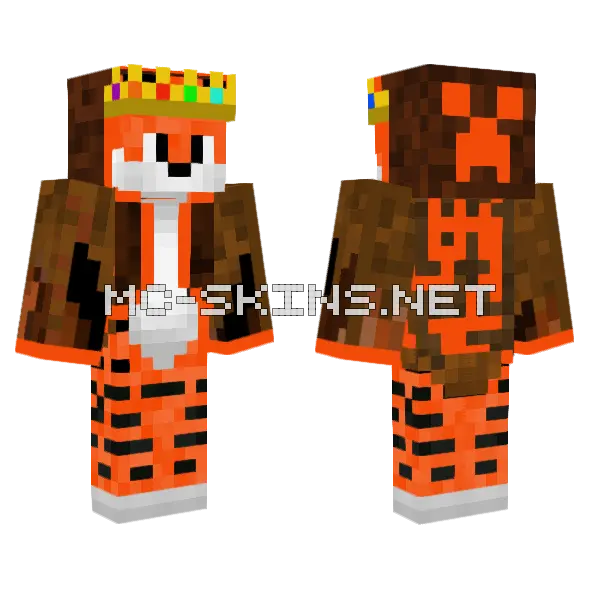 Orange Tiger King, front and back